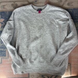 Vince Camuto Women’s Heather Light Gray Crewneck Sweater